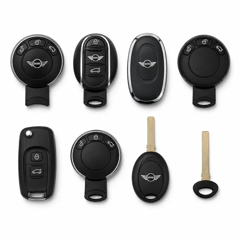 A range of MINI keys and fobs we cut and program in West Palm Beach, FL